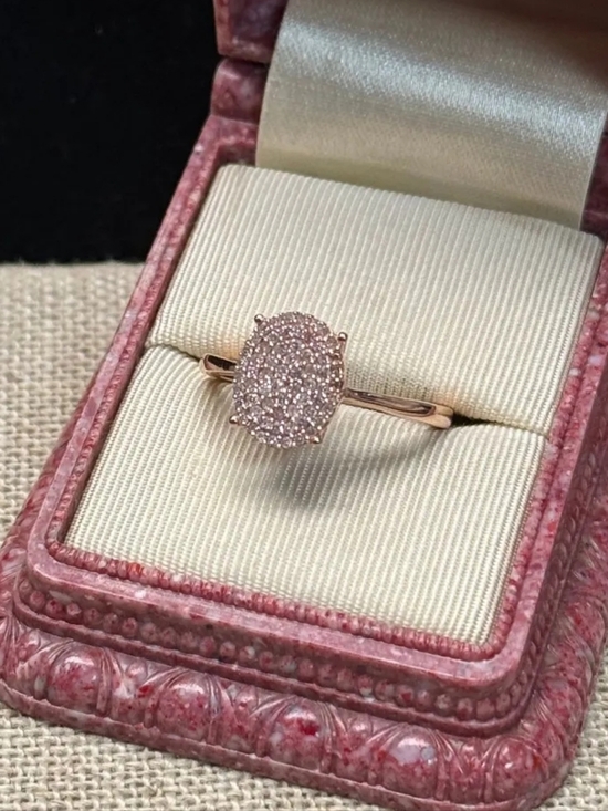 Djoy Jewelry - Djoy Rose Gold Over Sterling Silver 0.25 TCW Pink Diamond Ring SZ 8